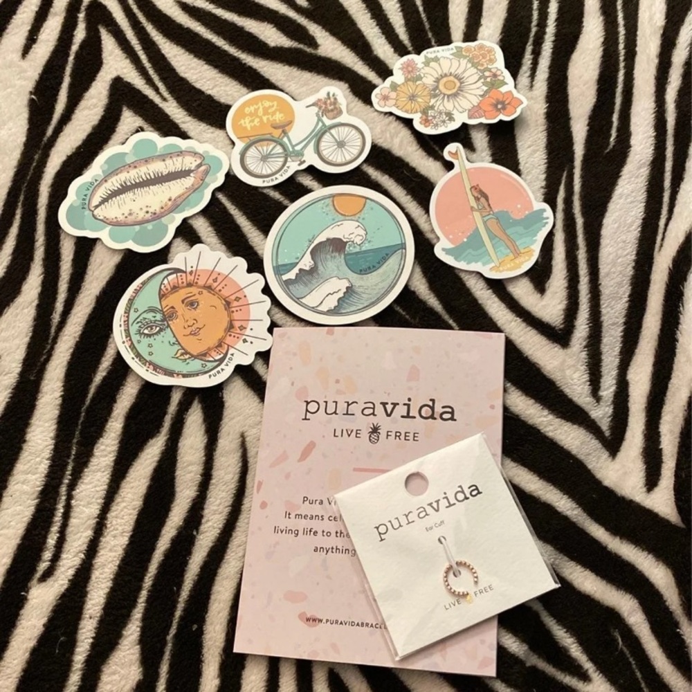 Pura Vida ear cuff and sticker bundle